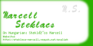 marcell steklacs business card